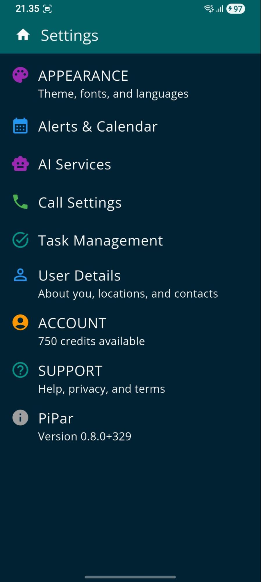 PiPar app screenshot